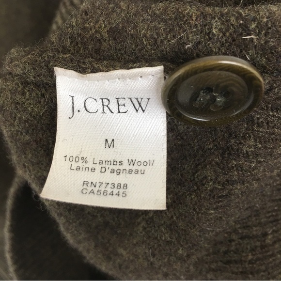 J. Crew Lambswool Sweater Brown Men’s Size Medium Flaws - Picture 7 of 14